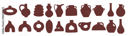 abstract vase silhouette boho ceramic vase in trendy