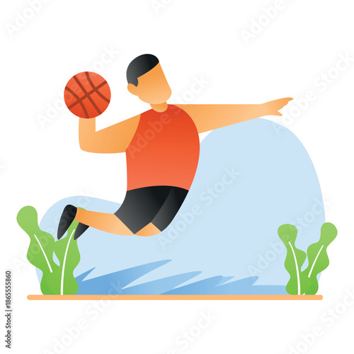 basket, flat design illustration good for website, mobile application and graphic design asset