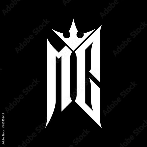 MC Elegant White Logo on Black Background