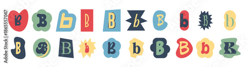 alphabet ransom note b set
