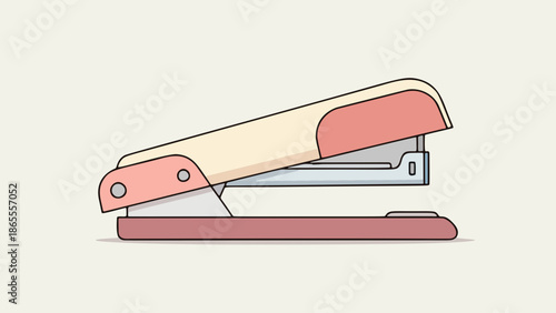 a stapler for office or school stationery flat vector isolated on white background