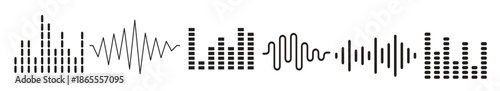 Audio wave set Sound wave