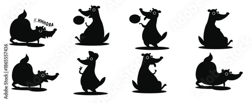 honey badger vector sticker