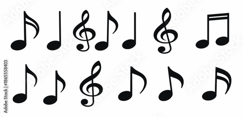  collection of various musical notes and symbols 