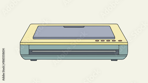 technology themed flat vector of a scanner