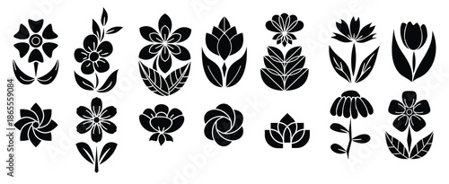 flower clipart collection laser cut vector flowers 