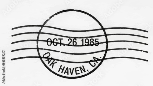 Postmark from Oak Haven California dated October 26 1985.