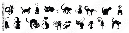 halloween silhouettes black icons and characters trumpkin