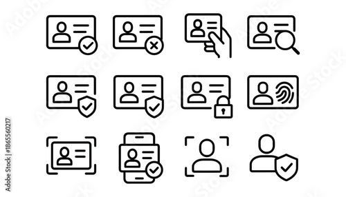 Identification card badge profile id member security access personal data login