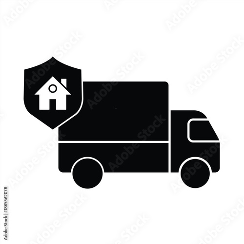 house moving service icon, vector illustration