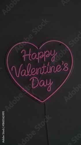 Happy Valentine's Day Neon Sign for Celebration, Romantic Gifts, and Home Decor