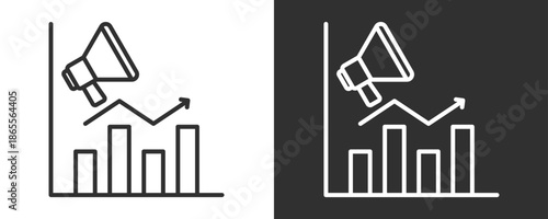 Marketing Icon Set Vector Collection Isolated In Black And White