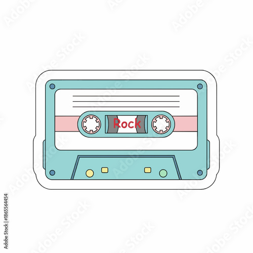 cassette tape vector icon 