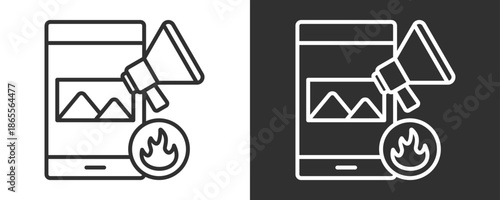 Mobile Marketing Icon Set Vector Collection Isolated In Black And White