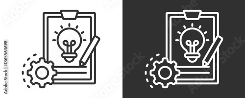 Concept Icon Set Vector Collection Isolated In Black And White