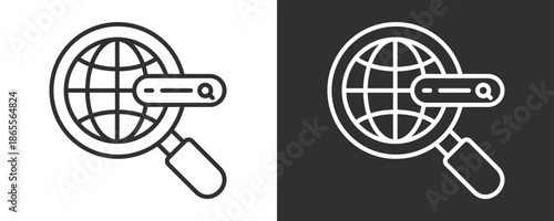 Search Engine Icon Set Vector Collection Isolated In Black And White