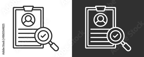 Cv Icon Set Vector Collection Isolated In Black And White
