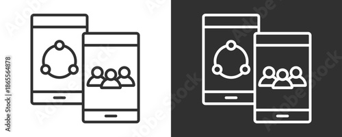 Share Icon Set Vector Collection Isolated In Black And White