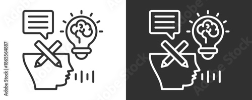 Creativity Icon Set Vector Collection Isolated In Black And White