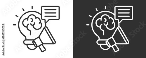 Campaign Icon Set Vector Collection Isolated In Black And White