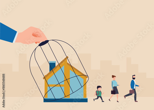 Family Leaving Home and Returning to Work After Holiday, Quarantine and Lockdown Ending