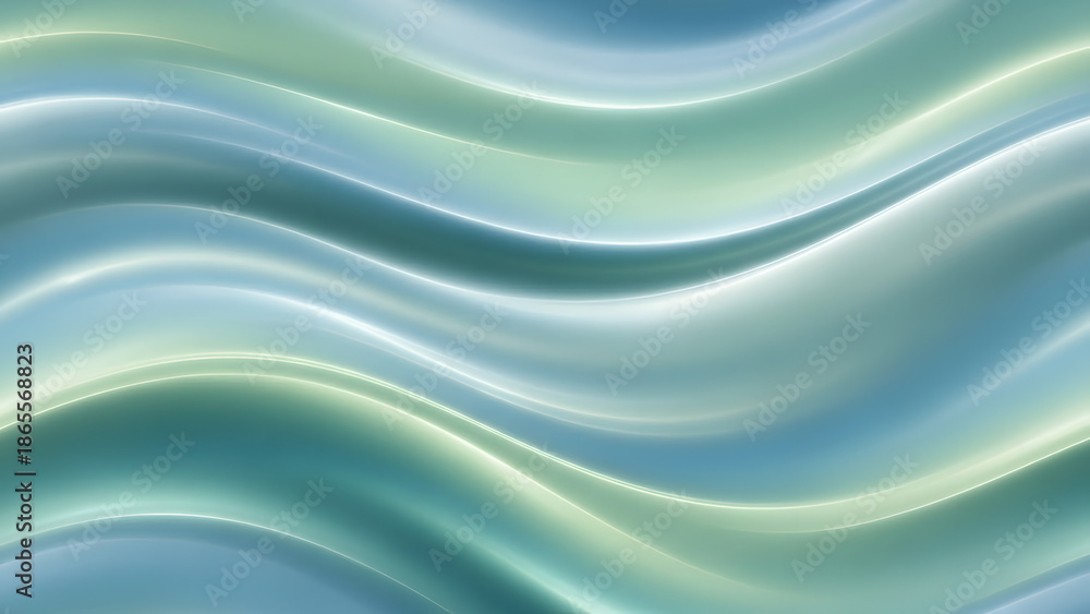 Naklejka premium Abstract wavy background with smooth gradients and light reflections