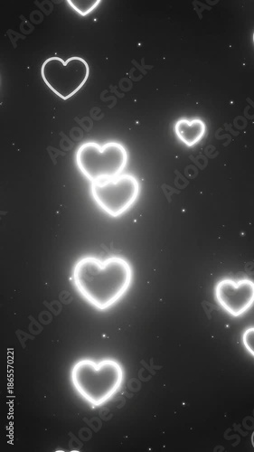 Creative Background of White Hearts on a Dark Canvas for Digital Art, Print, and Decoration