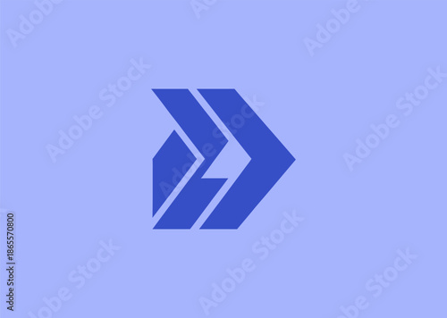An abstract arrow logo with clean lines and dynamic angles, symbolizing direction, progress, speed, focus, and forward momentum