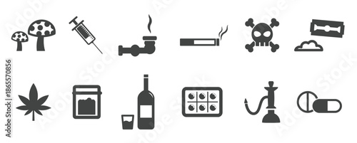 drug icons vector illustration
