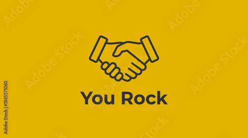 You Rock Handshake Icon: Partnership, Success, and Appreciation