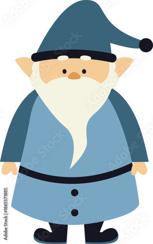 Cute Fairytale Gnome Character Illustration Element