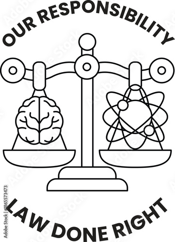 A scale with two brains on one side and a heart on the other