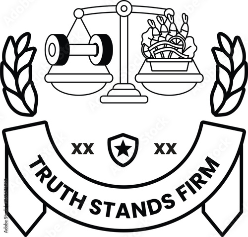 A black and white logo for Truth stands firm