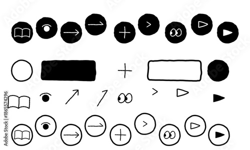 手描きで優しい印象のUIアイコンセット