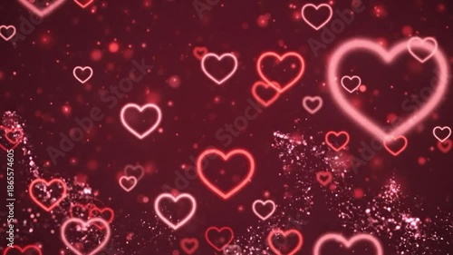 Romantic Heart Patterns Background for Valentine's Day Celebrations and Love-themed Events