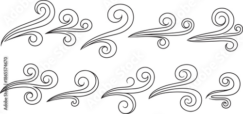 swirly line art designs for graphic resources