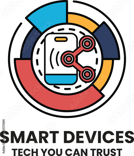 A black and white logo for smart devices that says tech you can trust