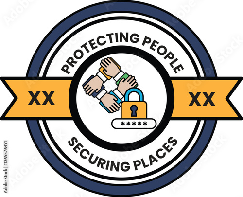 A logo for protecting people and securing places