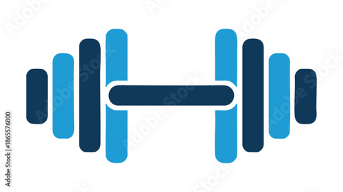 Minimalist fitness dumbbell icon