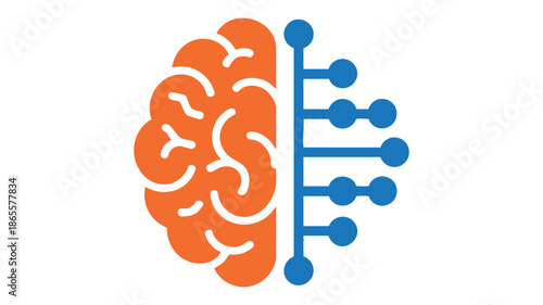 Brain and neural network vector illustration