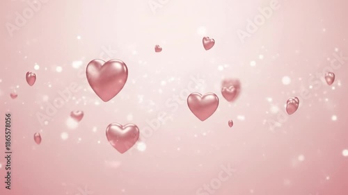 Romantic Heart Decorations for Celebrations, Weddings, and Events in Soft Pink Color