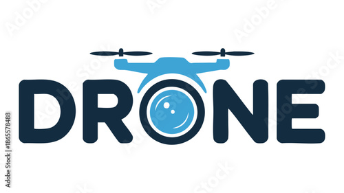 Modern drone with camera illustration