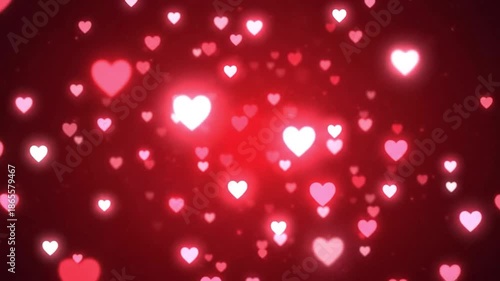 Red Heart Background for Valentine's Day and Romantic Decor