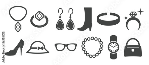 accessories icons vector illustration