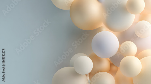 Dynamic abstract sphere movement digital art soft color palette 3d environment modern concept