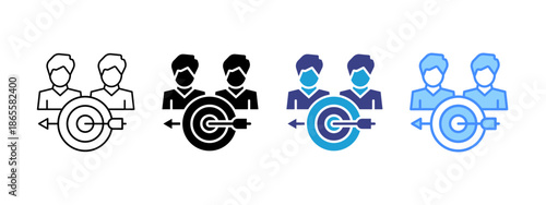 Targeting   icon set multiple style collection