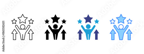 Success icon set multiple style collection