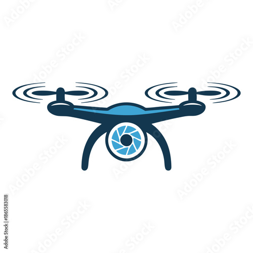 Modern drone with camera illustration