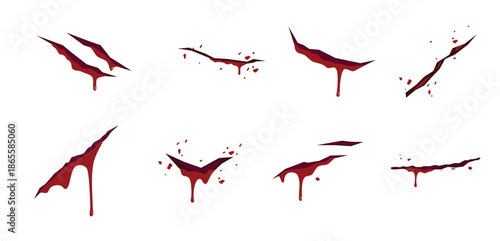 bloody scratch mark vectors