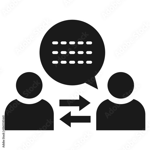 communication glyph icon